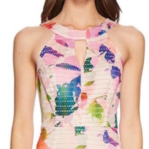 Trina Turk Floral Tropical Multicolor Halter Dress - Picture 4 of 11